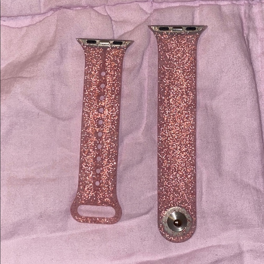 Pink glitter Apple Watch band 38mm. Never used!